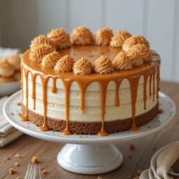Gâteau Moelleux au Caramel Salé et Chantilly Vanille