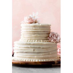 Gâteau d'Élégance Fleurie à Deux Étages