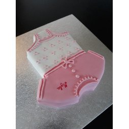 Gâteau "Petite Douceur" - Tenue Bébé Rose