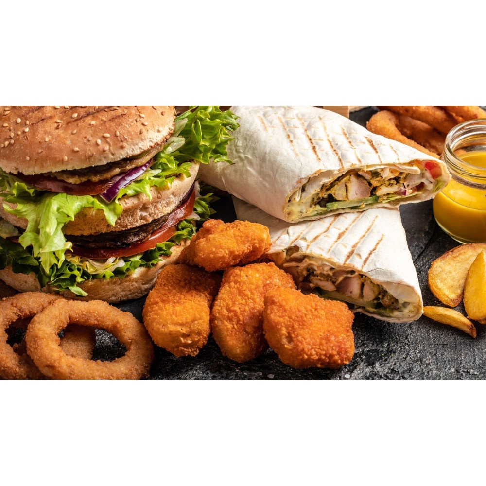 Le Festin du Roi : Burger Géant, Wraps Savoureux et Nuggets Dorés