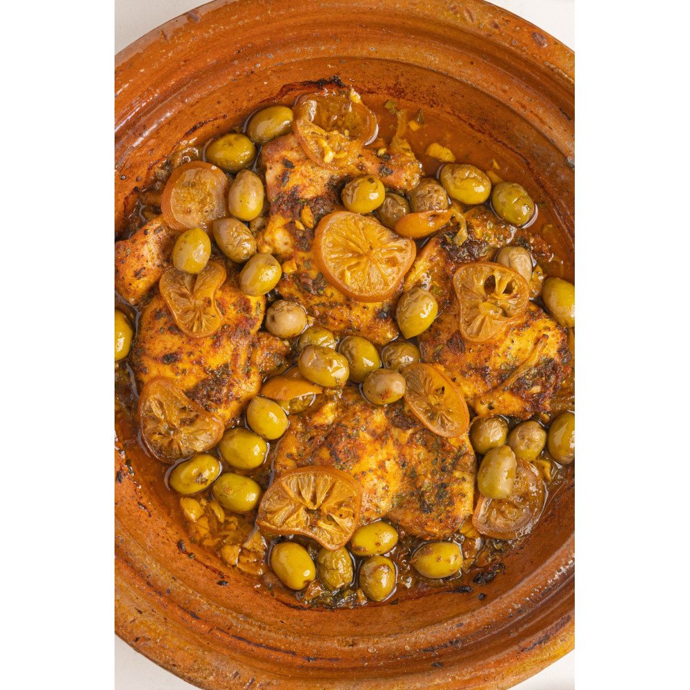 Tajine de Poulet aux Olives et Citron Confit