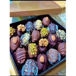 Coffret Gourmand de Dattes Fourrées et enrobées de Chocolat