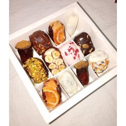 Boite GOURMET de 12 dattes Majhoul farcies & Enrobées