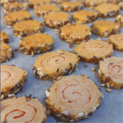 Roulés salés au fromage et graines